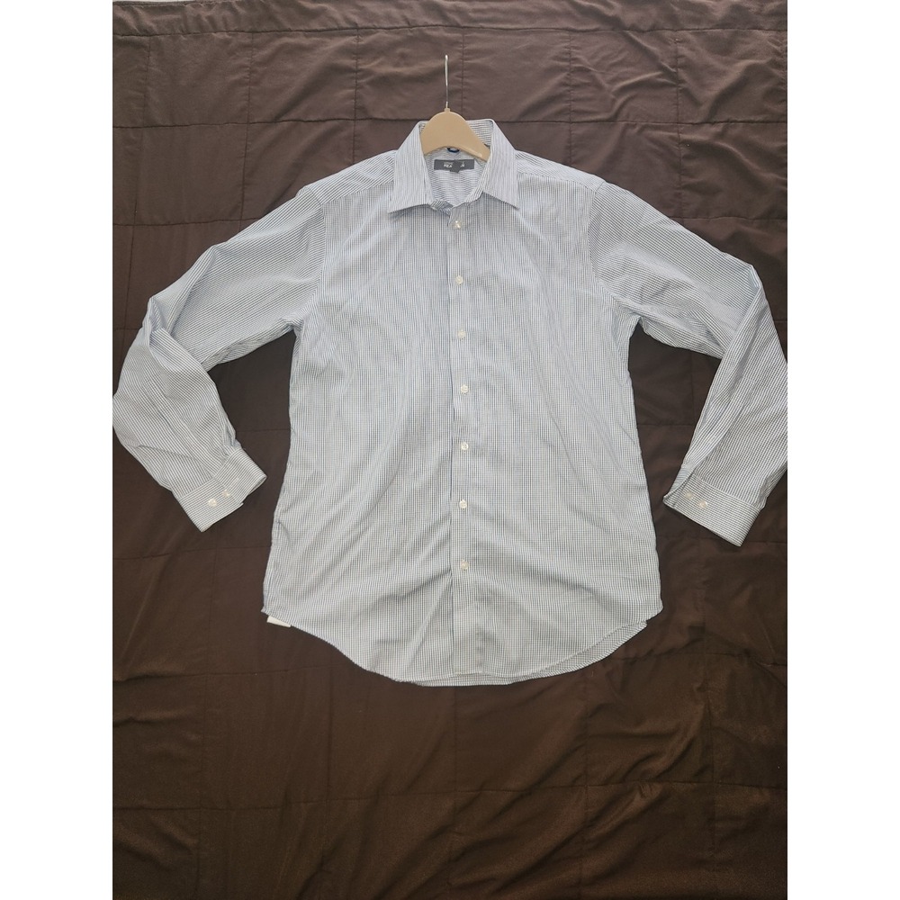 Kenneth Cole Reaction Men's Slim Fit Dress Shirt - Size L (16-16.5 34-35) Grid